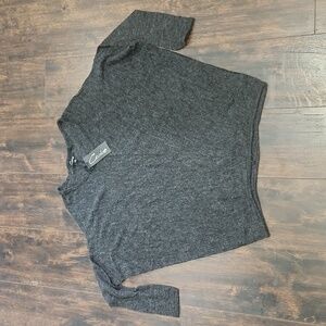 nwt CEICO dolman sweater S charcoal grey slouchy pullover knit top new